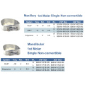 Bandas de pre soldadura 1st Molar Single No-convertible